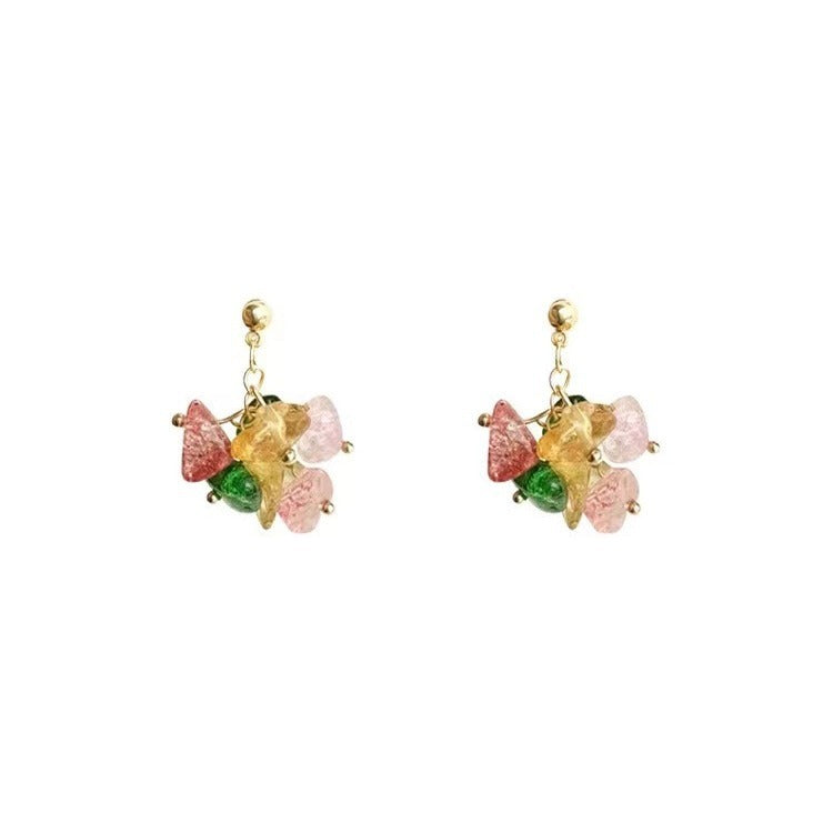 Dopamine Color Gravel Female Refined Grace Earrings