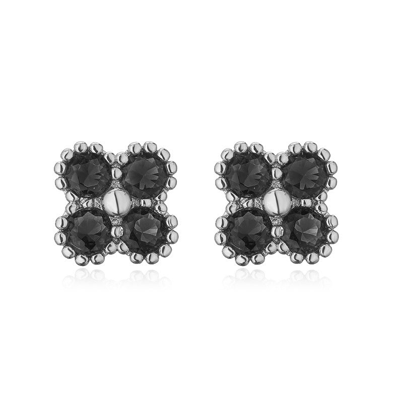 Women's Affordable Luxury Copper Inlaid Color Diamond Earrings