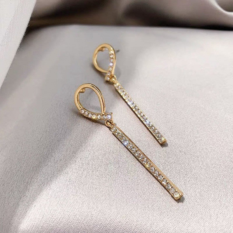 Women's Sier Needle Korean Style French Temperamental Pearl Earrings