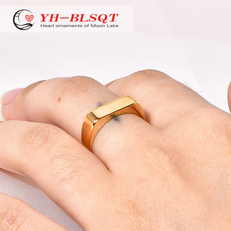 Men's Personality High-grade Titanium Steel Hip Hop Rings