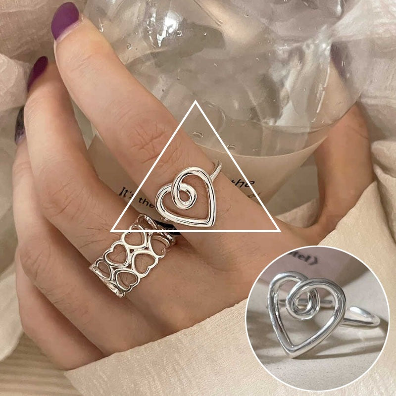 Female Stall Twin Sier Plated Niche Rings