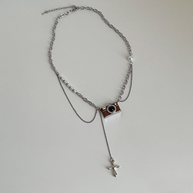 Camera Female Personality Hot Hip Hop Fashion Trendy Necklaces