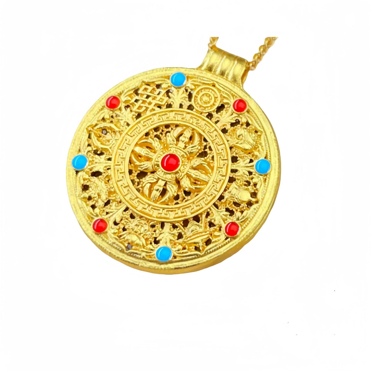 Gold Shop Ancient Law Alluvial Enamel Color Vajra Eight Pendants