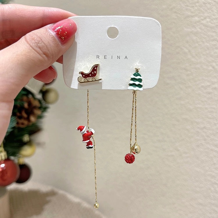 Winter Zircon Christmas Tree Niche Design Rings