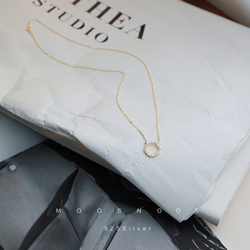 Gold-plated Blue Sea Legend Full Diamond Necklaces