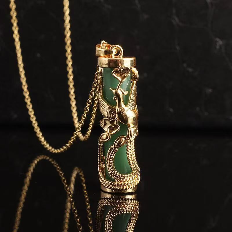 Women's Dragon Phoenix Column Retro Ethnic Style Necklaces