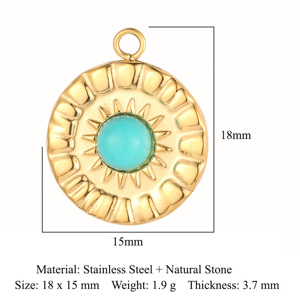 Steel Water Drop Shape Ornament Accessories Pendants