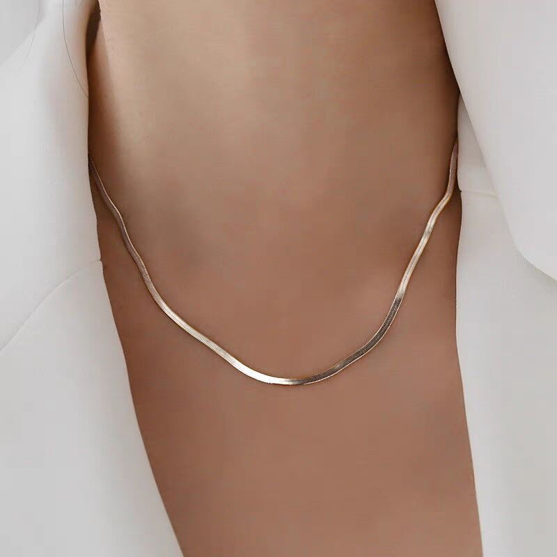 Women's Snake Bones Chain Universal Wearable Rose Gold Necklaces