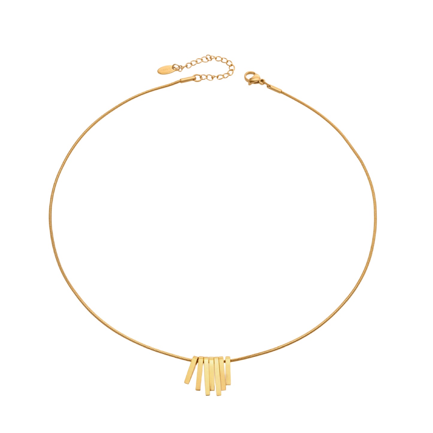 Fashion Fan-shaped Tassel Style Niche Design Stainless Steel Necklace