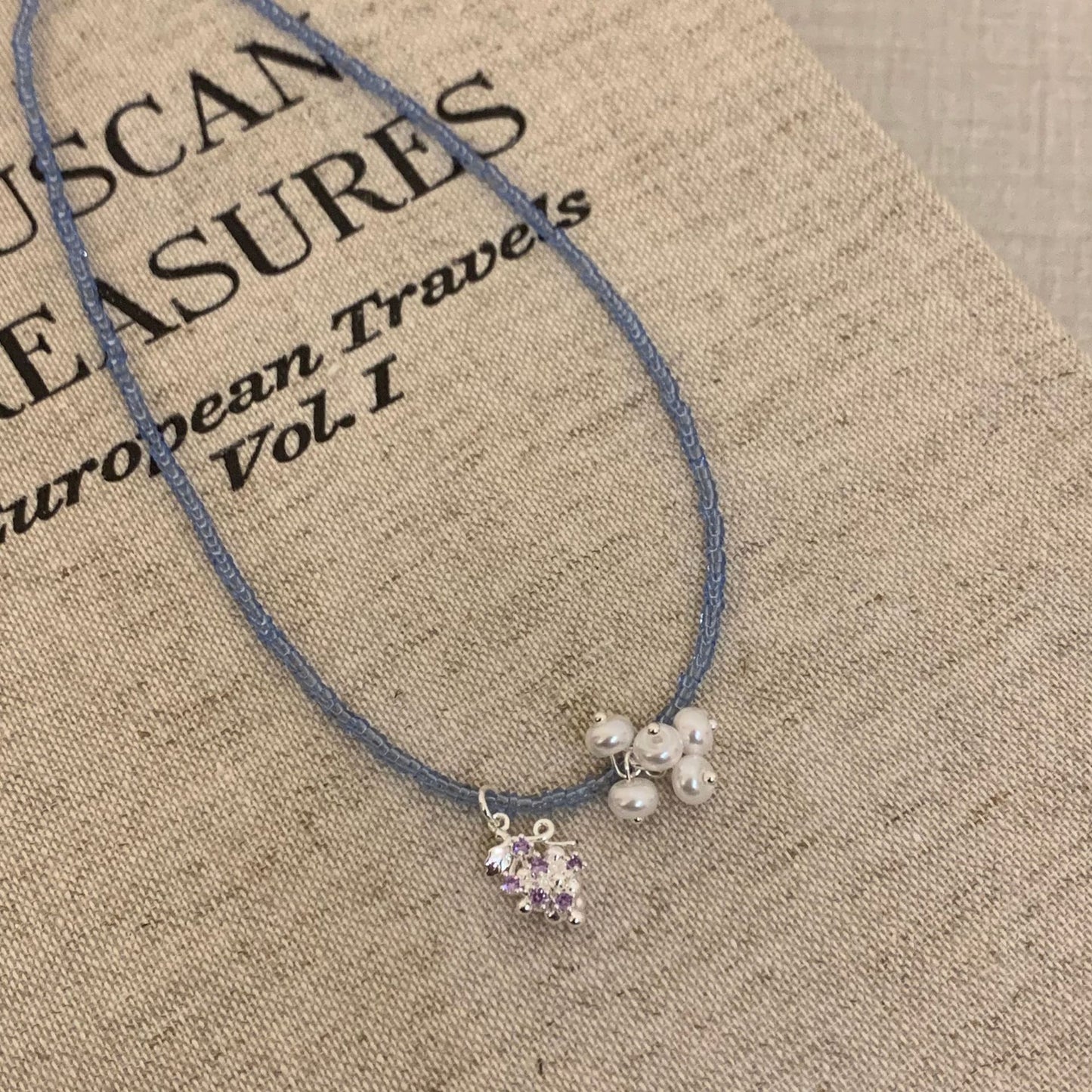 Grape Beaded Female Summer Fresh White Necklaces