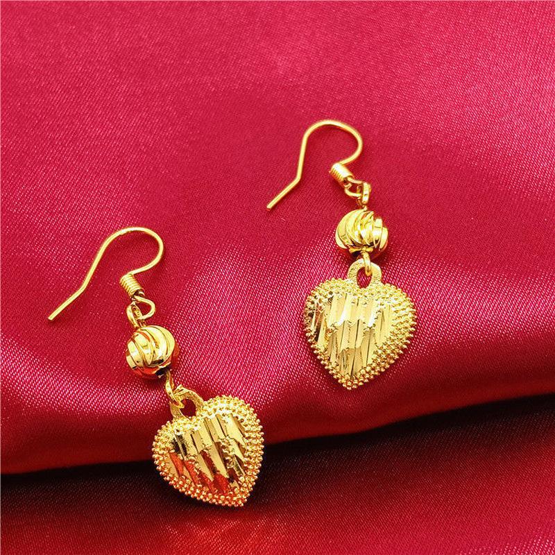 Female Ear Water Drop Phoenix Lucky Beads Leaves Tassel Earrings