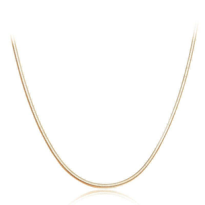 Women's Chain For Clavicle Plain Gold Extremely Necklaces