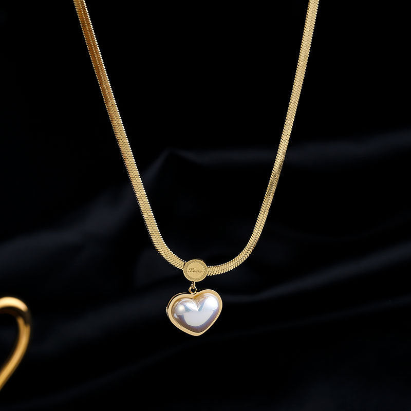 Heart Simple Korean Style Fashion Light Luxury Clavicle Necklaces