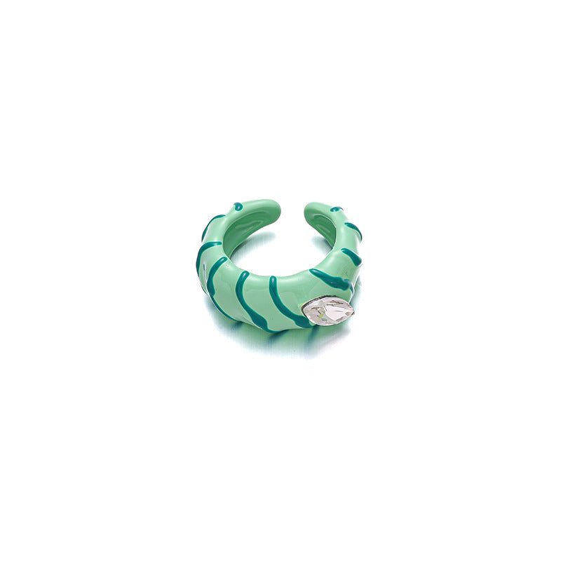 Female Affordable Luxury Style High-grade Drop Oil Rings