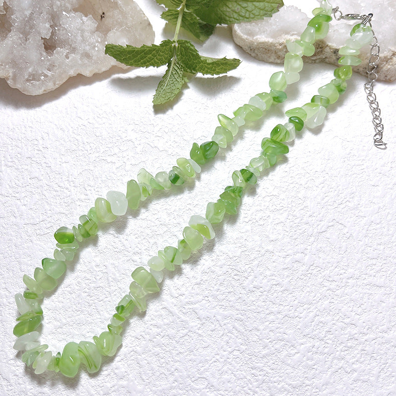 Gravel Style Neck Chain Bohemian Agate Necklaces