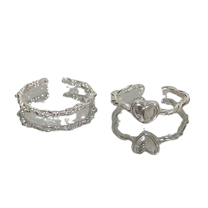 Women's Minimalist Design Niche Sweetheart Twisted Woven Rings