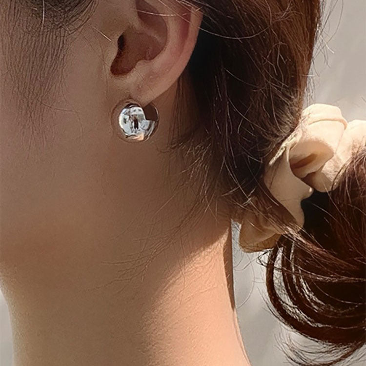 Balls Light Luxury Temperament Personalized High-grade Gold-plated French Earrings