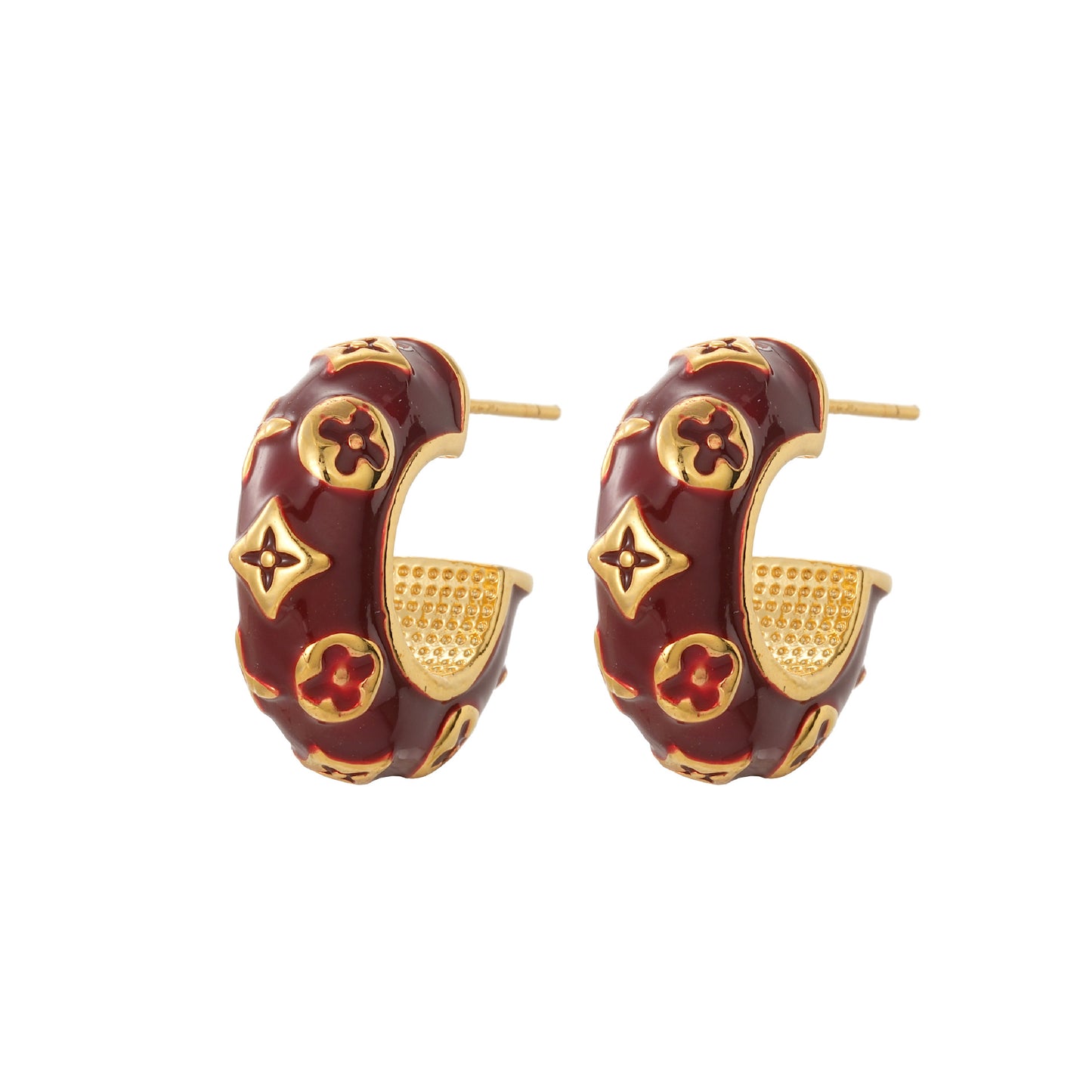 Light Luxury High-grade Drop Oil Female Sweet Elegant Flower Earrings