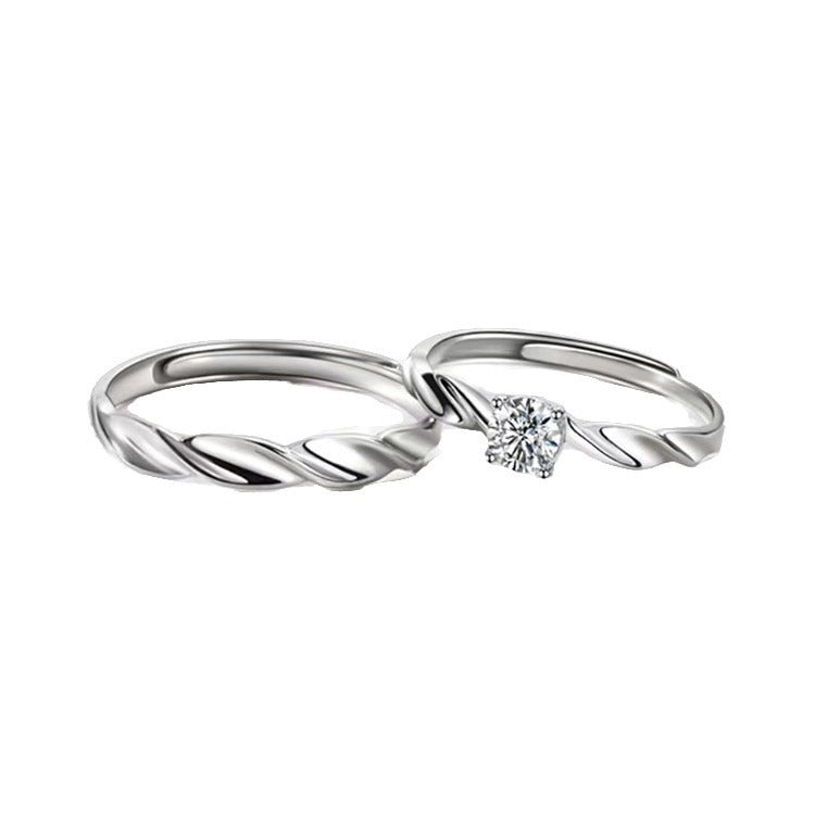 Women's & Men's Pure Sier Niche Design Valentine's Day Rings