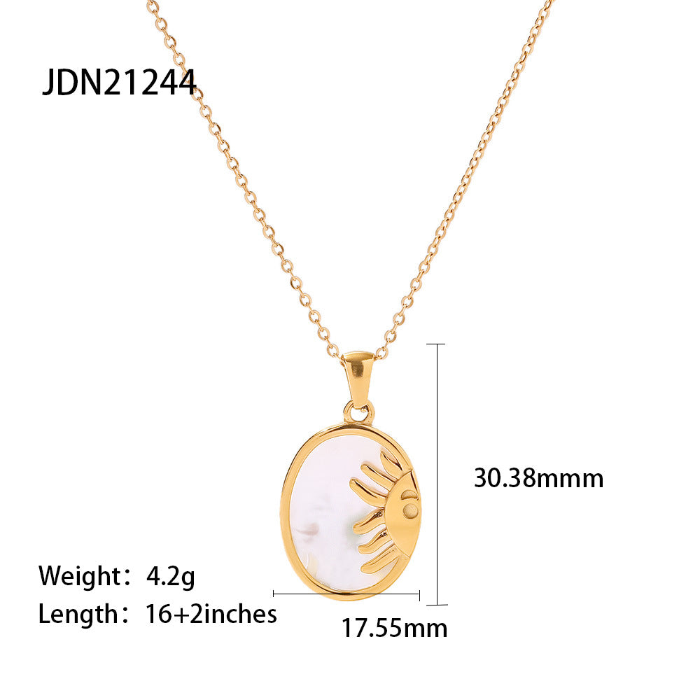 Women's Round Cold Style Retro Temperament Personality Necklaces