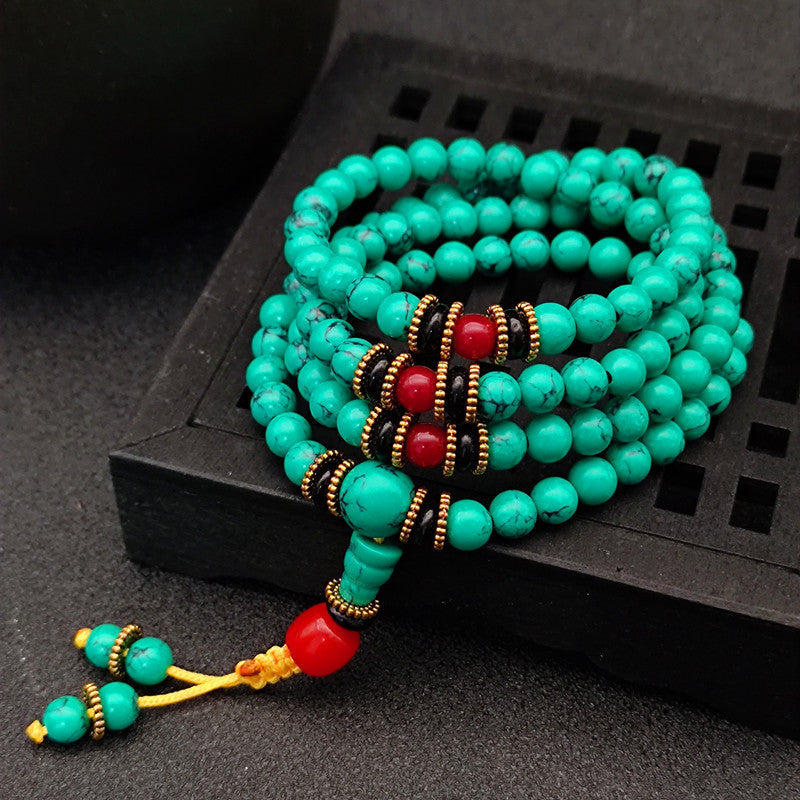 Women's & Men's Buddha Beads Turquoise Tibetan Optimization Tourist Bracelets