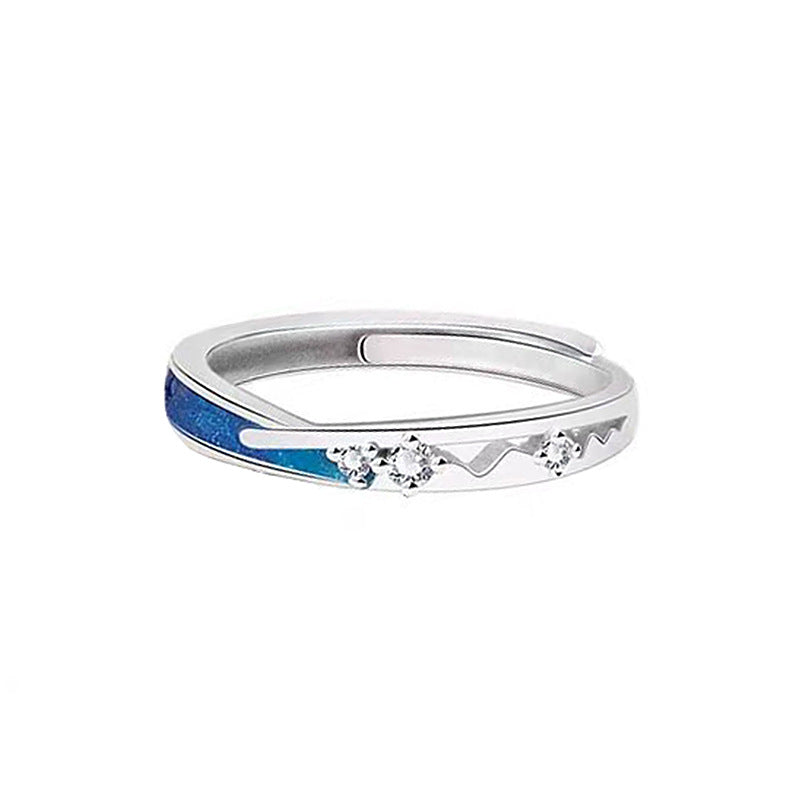 Women's & Men's Pair Opening Design Chinese Valentine's Day Commemorative Rings