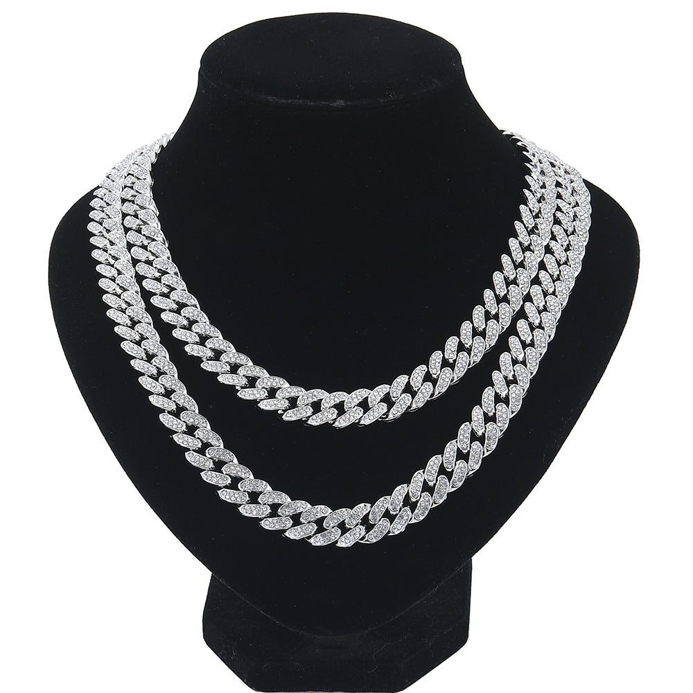 Men's Hop Full Diamond Punk Cuban Link Necklaces