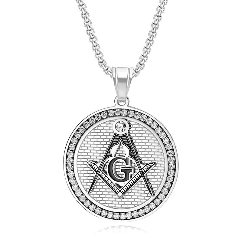 Religious Ornament Titanium Steel Gold-plated Micro Inlaid Necklaces
