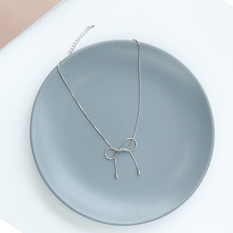 Light Luxury Niche Design Bow Female Necklaces