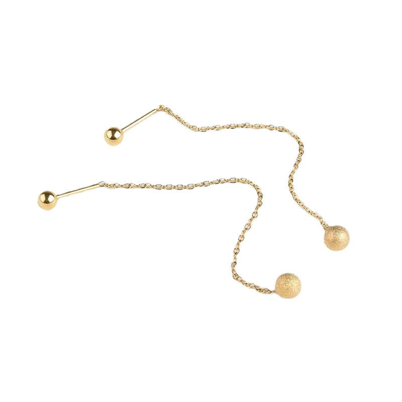 Women's Simple Graceful Bean Frosted Long Cold Style Ear Line