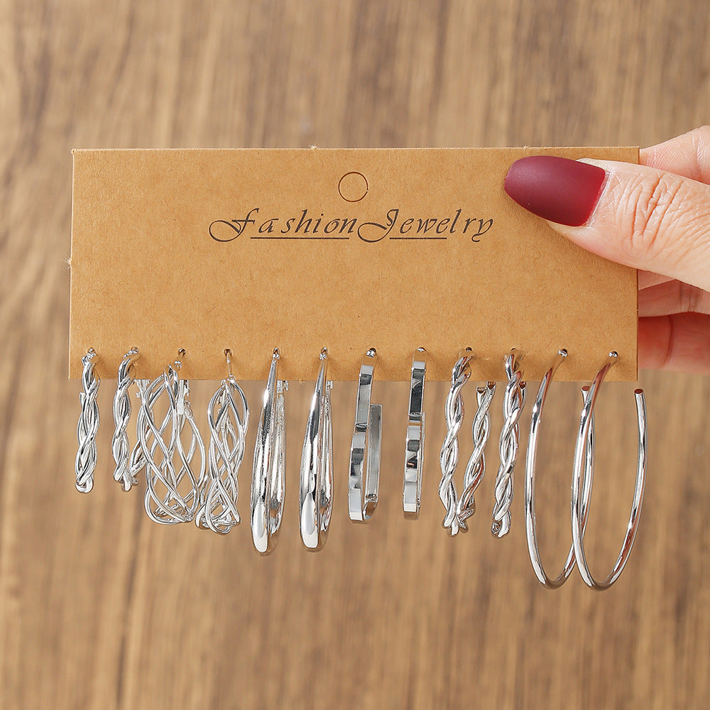 Exaggerated Personalized Shaped Ear Suit Electroplated Alloy Earrings