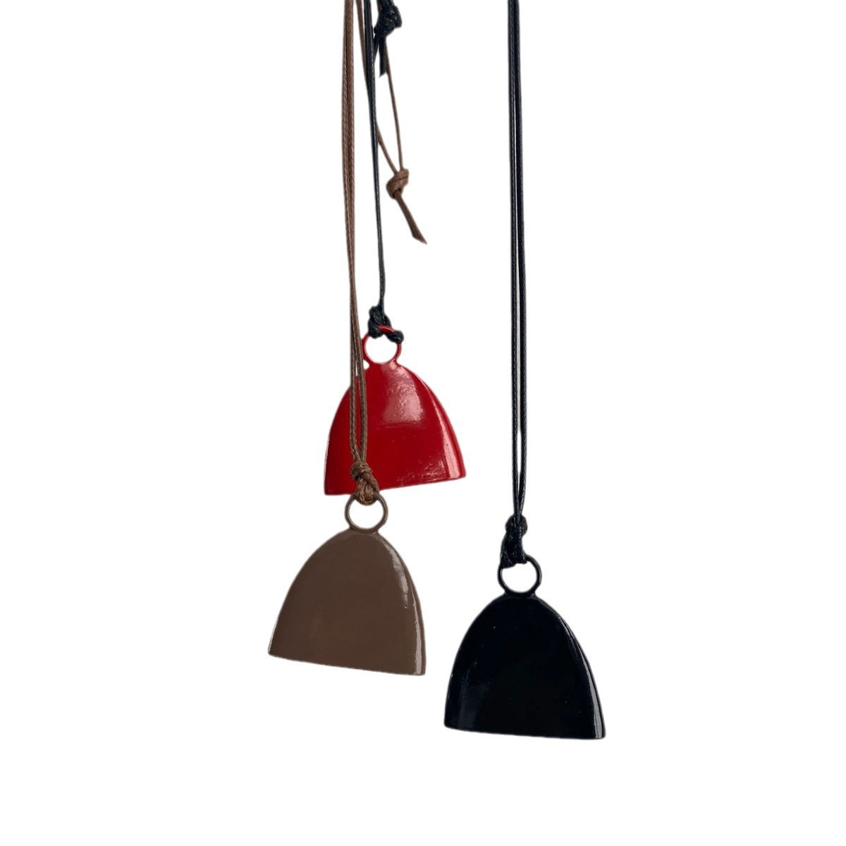 Chimes Vintage Personalized Minority Color Spray Paint Triangle Bell Necklaces