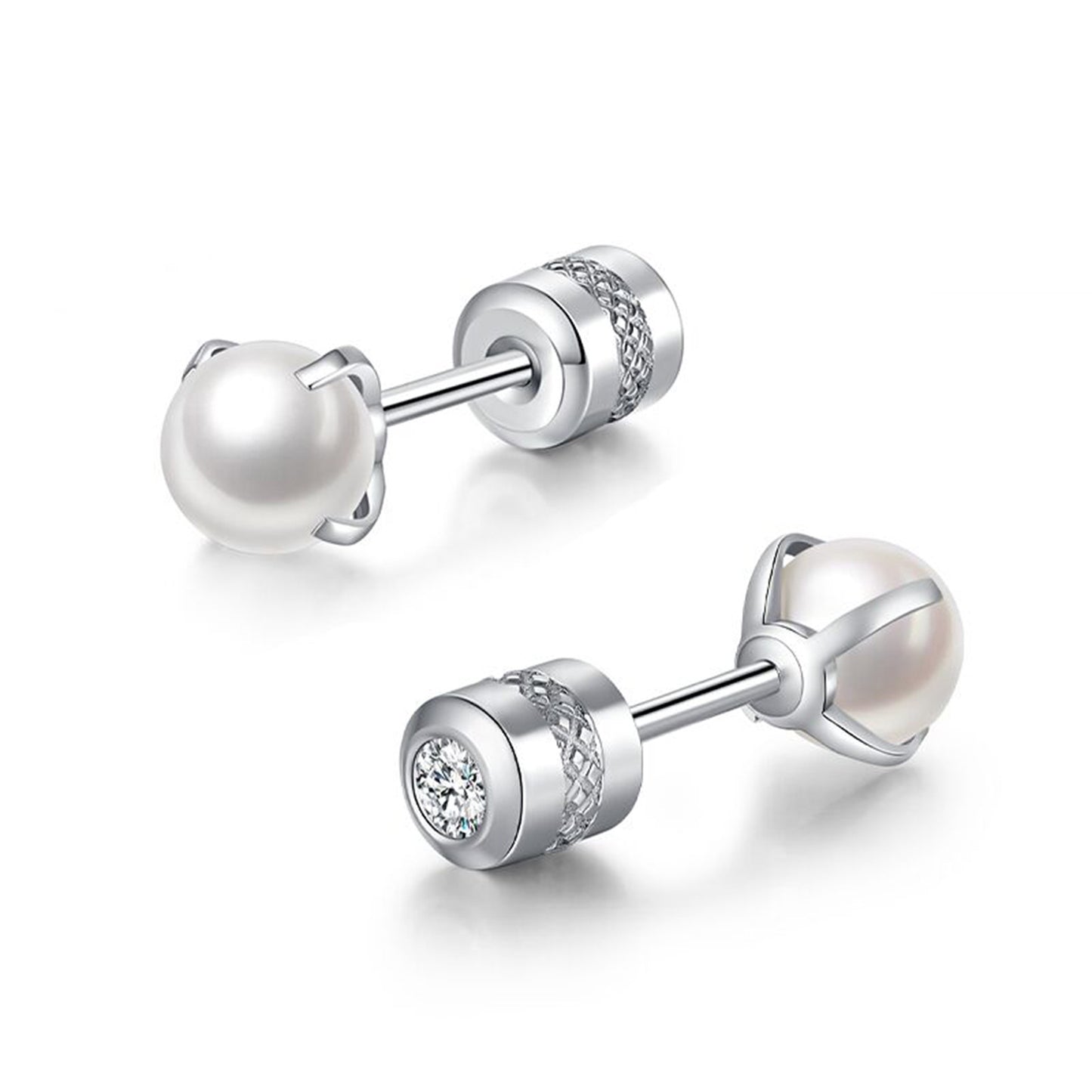Fashion Stainless Steel Zircon Mini Small Stud Earrings