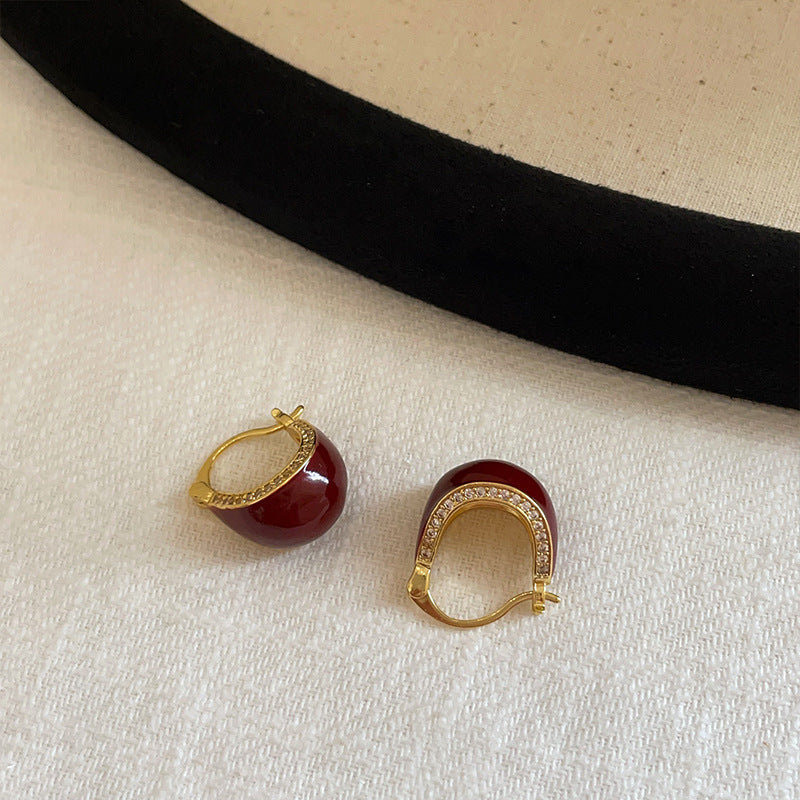 Women's Red Dripping Niche Design Personality Fashion Earrings