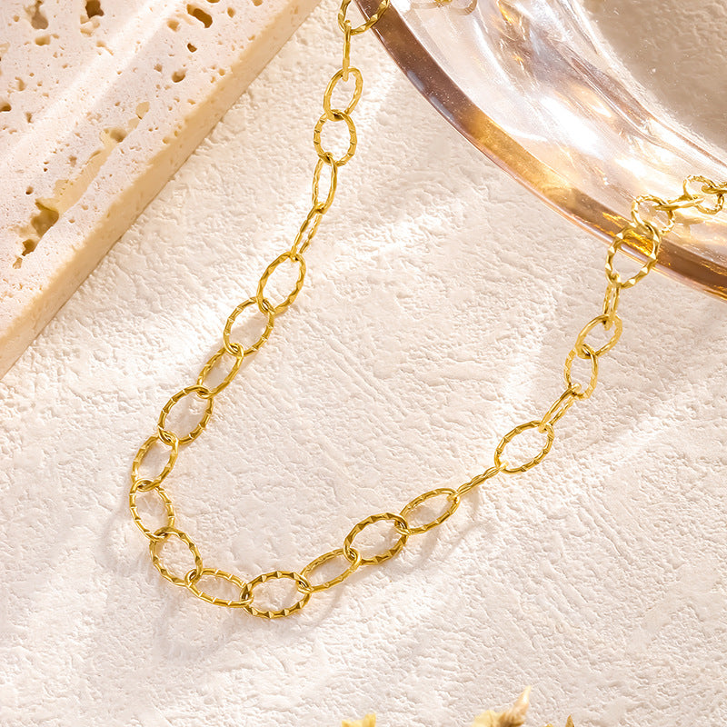 Gold Light Luxury Design Simple Titanium Steel Adjustable Bracelet