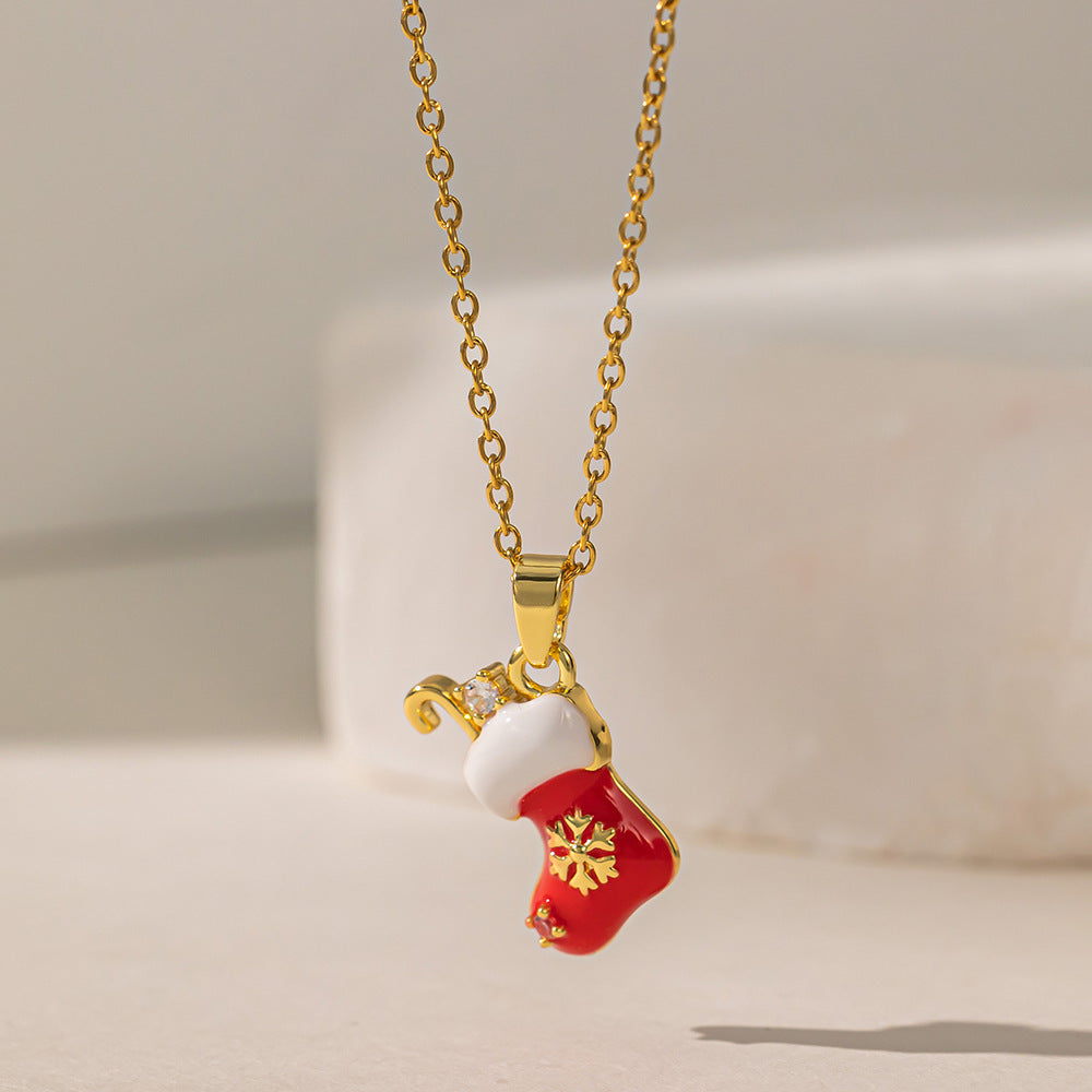 Women's Christmas Series Personality Cute Fashion Snowman Necklaces