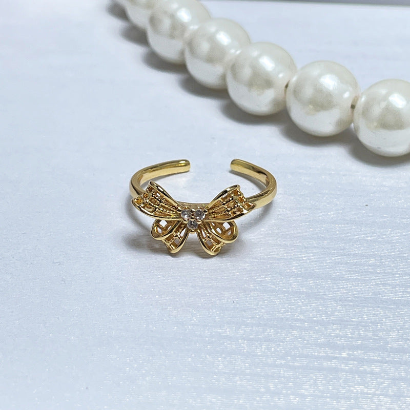 Brushed Simple Opening Female Refined Grace Rings