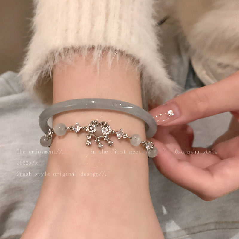 Safety Lock Opal Chinese Style Retro National Bracelet