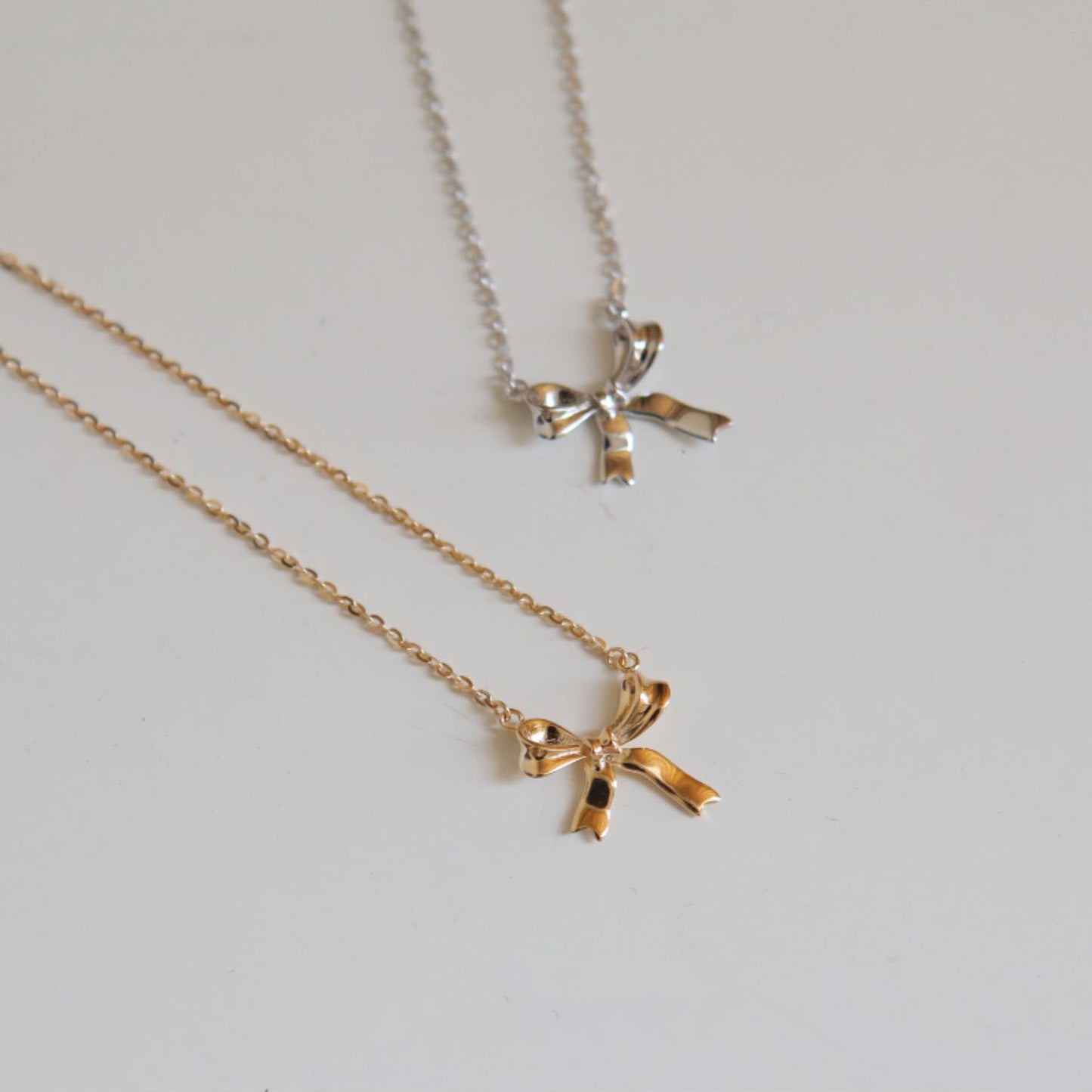 Women's Bow Sterling Sier Gold-plated Graceful Niche Necklaces