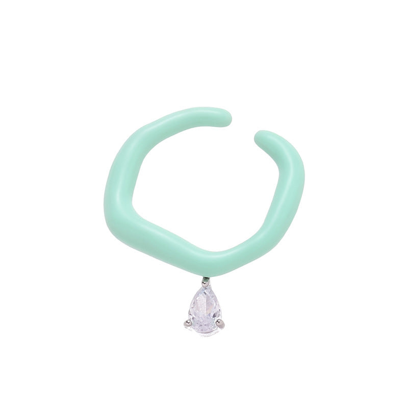 Female Affordable Luxury Style High-grade Drop Oil Rings