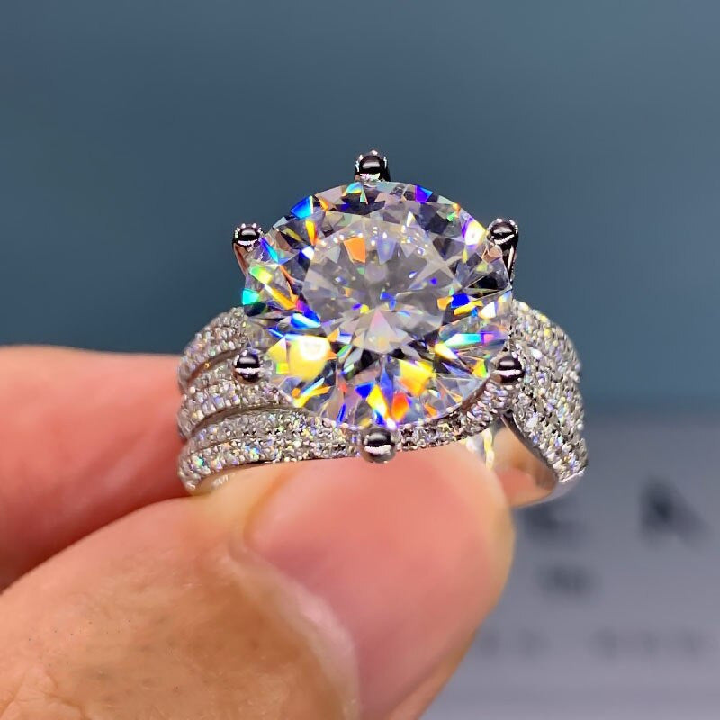 Ornament Light Luxury Diamond White Zircon Rings