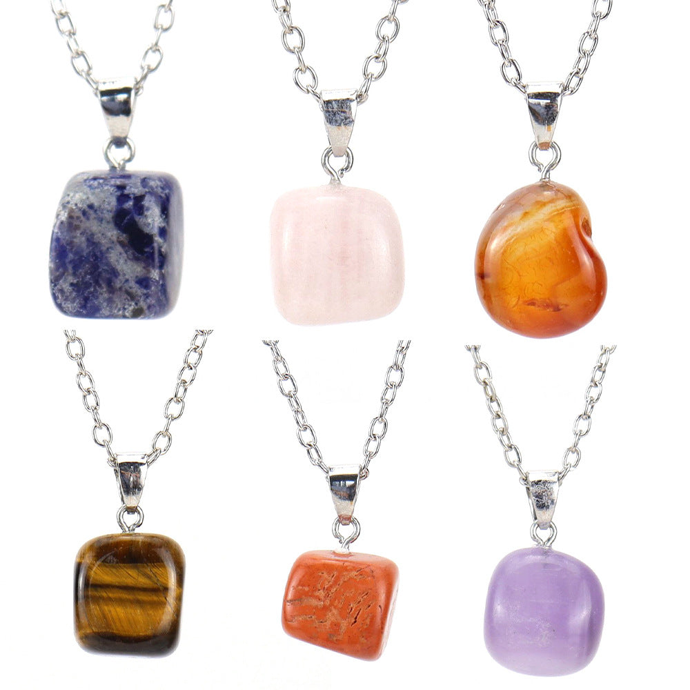 Live Broadcast Natural Crystal Stone Irregular Necklaces