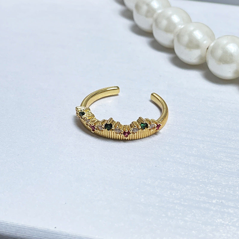 Brushed Simple Opening Female Refined Grace Rings