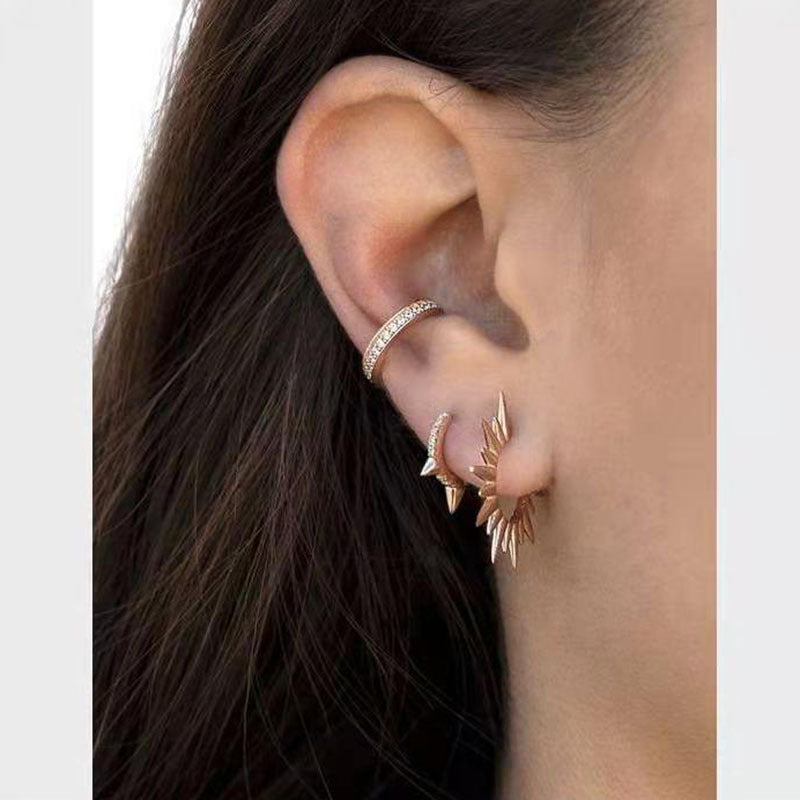 Exaggerated Sunflower Eardrops Fashion Personality Ear Female Earrings