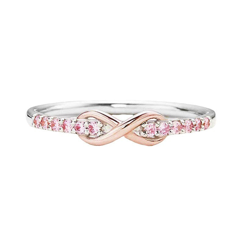 Women's Lucky Inlaid Zirconium Fashion Simple Single Rings