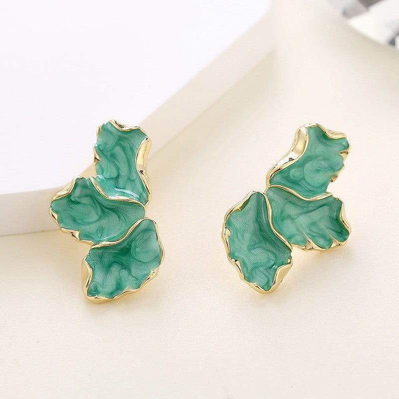 Needle High-grade Pearl Bow Flower Tulip Earrings