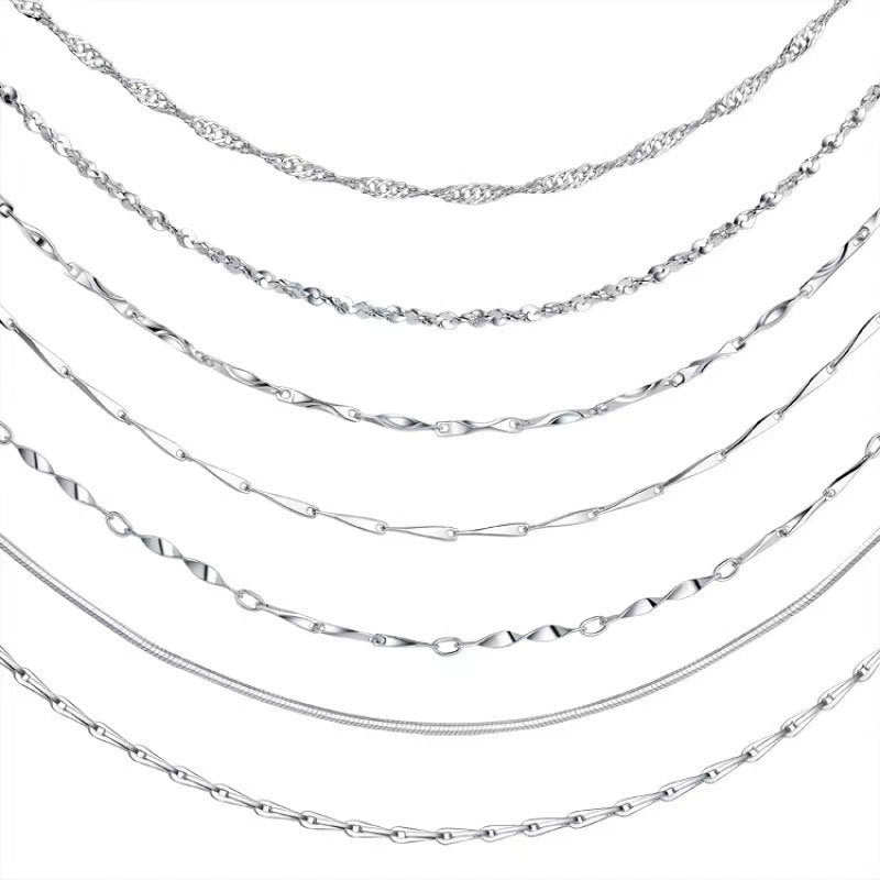 Women's Plated Short Clavicle Ingot Snake Bones Chain Melon Seeds Water Necklaces