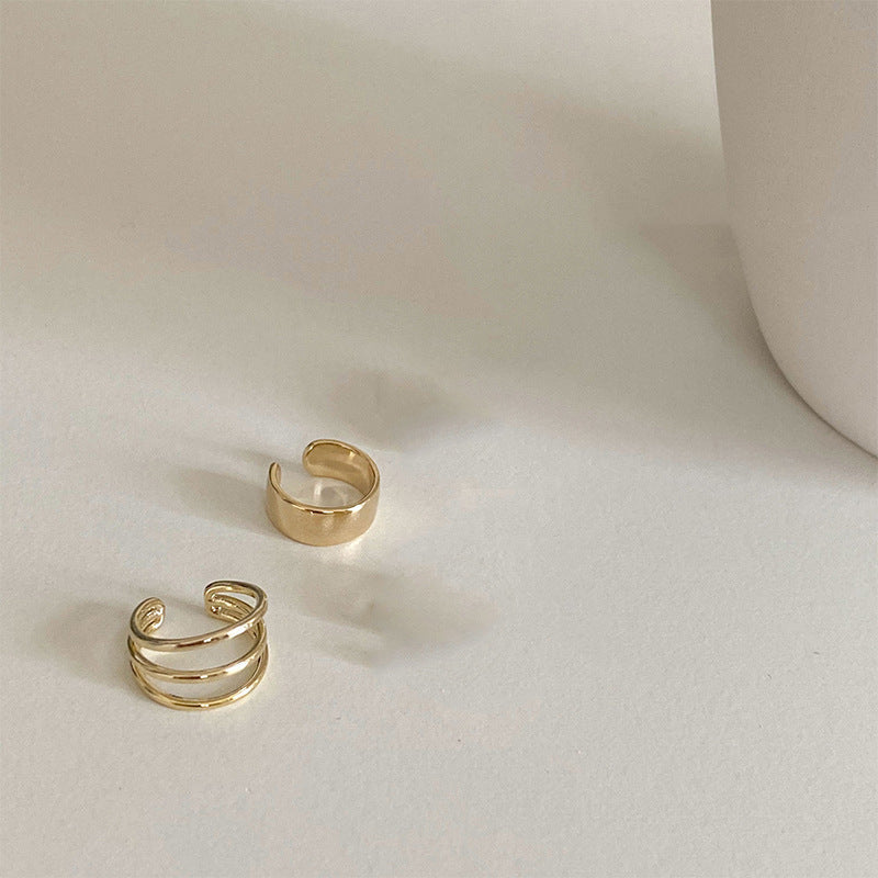 Women's Simple Ear Clip Sterling Sier High-grade Quality Earrings