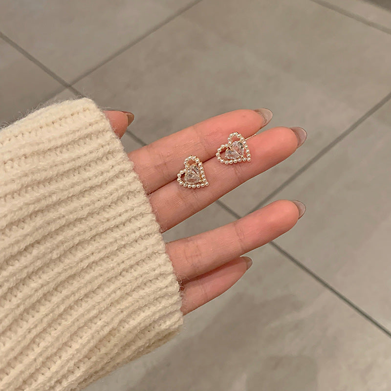 Women's Sier Pin Korean Style High Sense Special Earrings