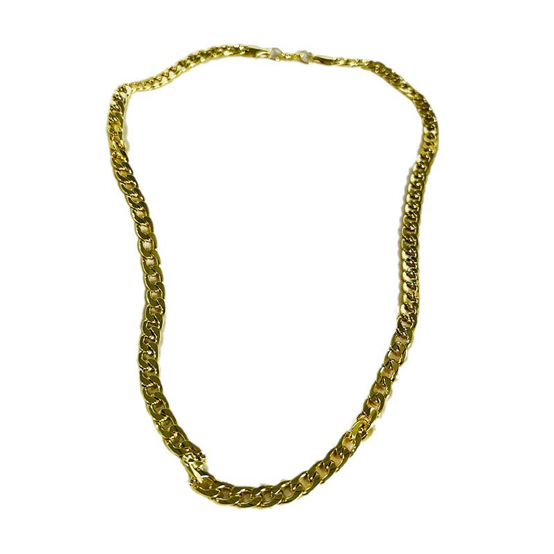 Men's Creative Trendy Gold Gold-plated Curb Necklaces